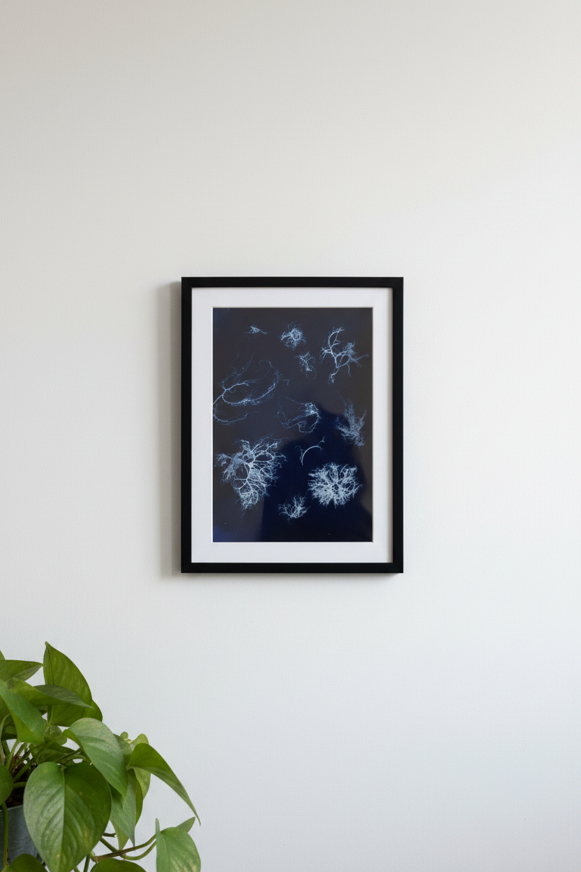 A4 framed print with natural pothos plant